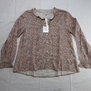 Montana Clothing Women's Long Sleeve Button Up Paisley Blouse